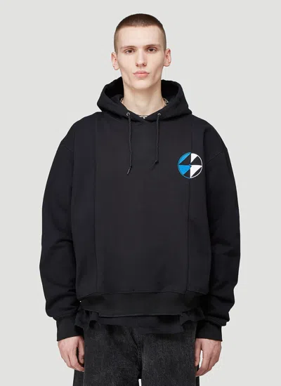 The Salvages Reconstructed Split Logo Hooded Sweatshirt
