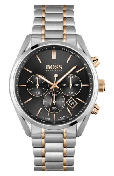 Hugo Boss Champion Two-tone Stainless Steel Chronograph Bracelet Watch
