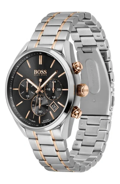 Hugo Boss Champion Two-tone Stainless Steel Chronograph Bracelet Watch