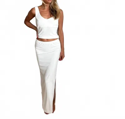Araminta James Margot Terry Tank Top In Coconut In White