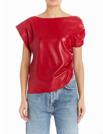 Amanda Uprichard Elroy Top In Scarlet In Red