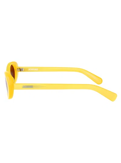 Jacquemus Oval-frame Sunglasses In Neutral