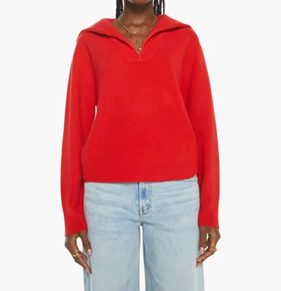 Xirena Maylin Collared Sweater In Red Robin In Red