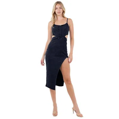Fashnzfab Women Fashion Denim Maxi Dress