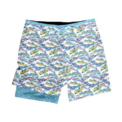 Southern Casanova Men's Sea-doo Splash Swim Trunks In Multi