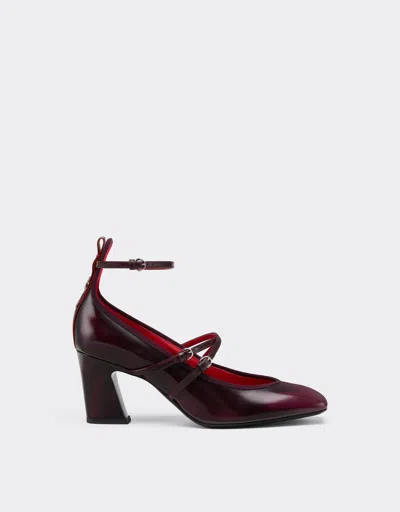 Ferrari Leather Mary Jane Pumps