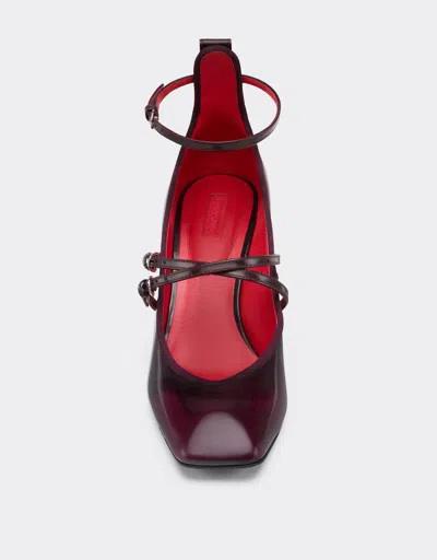 Ferrari Leather Mary Jane Pumps