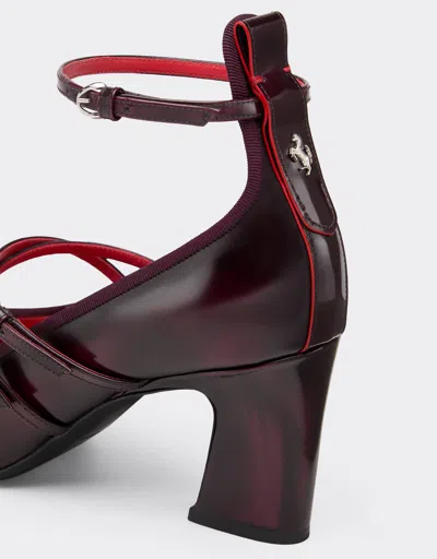 Ferrari Leather Mary Jane Pumps