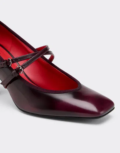 Ferrari Leather Mary Jane Pumps