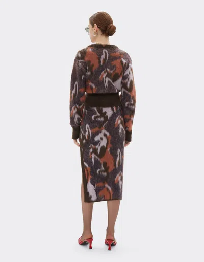 Ferrari Knit Cardigan With Cavallino Ikat Pattern