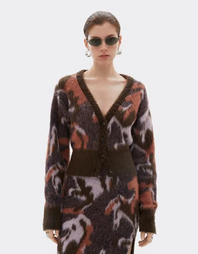 Ferrari Knit Cardigan With Cavallino Ikat Pattern