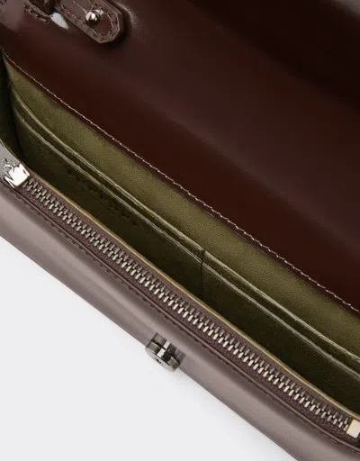 Ferrari Gt Glossy Leather Wallet With Chain Strap