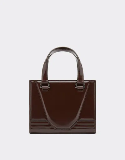 Ferrari Gt Mini Tote Bag In Glossy Leather