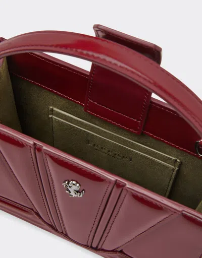 Ferrari Gt Micro Shiny Leather Tote Bag