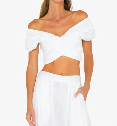 Jbq Rose Top In White In White