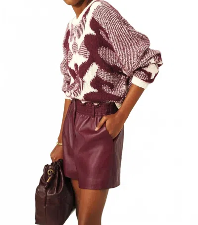 Ba&sh Aglae Short In Burgundy In Burgundy