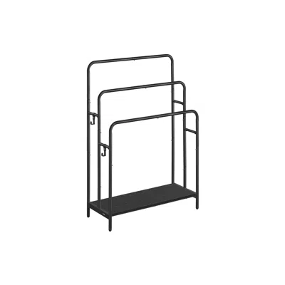 Breebe 3-tier (27.6"l X 11.8"w X 39.4"h) Blanket Holder With Storage Shelf - Black In Black