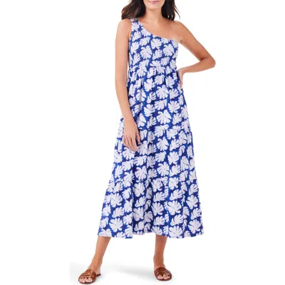 Nzt By Nic+zoe Shadow Palm One-shoulder Midi Dress
