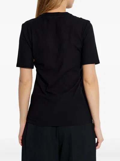 Jil Sander Logo Cotton Jersey T-shirt In Black