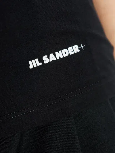 Jil Sander Logo Cotton Jersey T-shirt In Black
