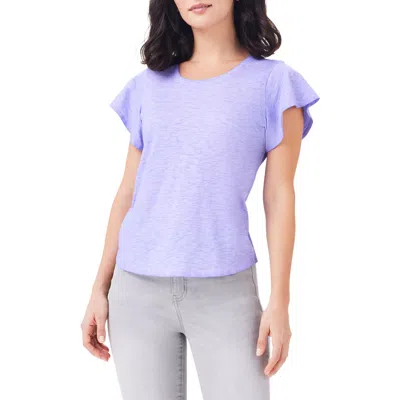 Nzt By Nic+zoe Flutter Sleeve Cotton T-shirt