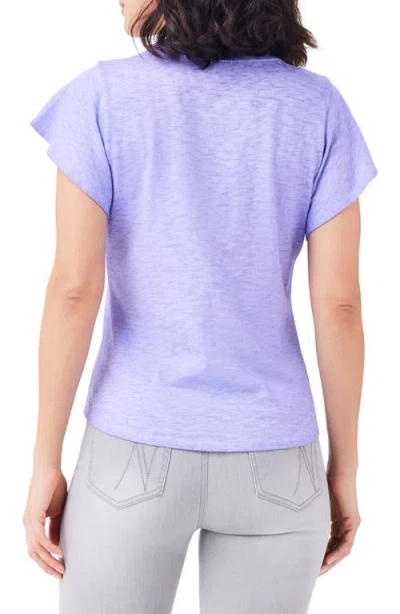 Nzt By Nic+zoe Flutter Sleeve Cotton T-shirt