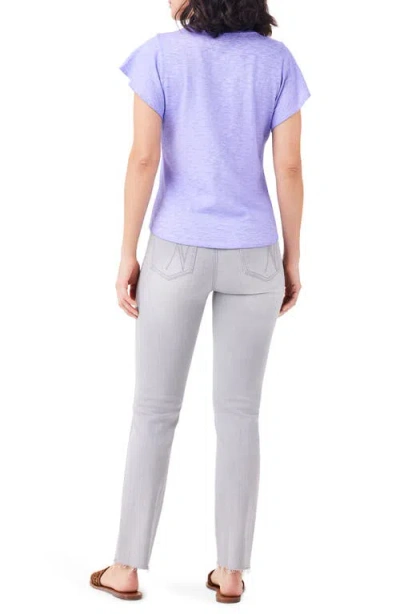 Nzt By Nic+zoe Flutter Sleeve Cotton T-shirt