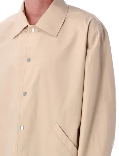 Jil Sander Relaxed Fit Logo Jacket In Dark Sand In Nude
