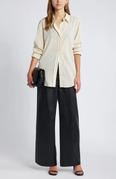 Open Edit Stripe Button-up Shirt
