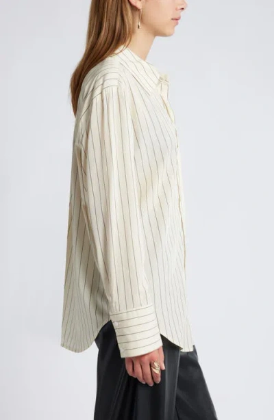 Open Edit Stripe Button-up Shirt