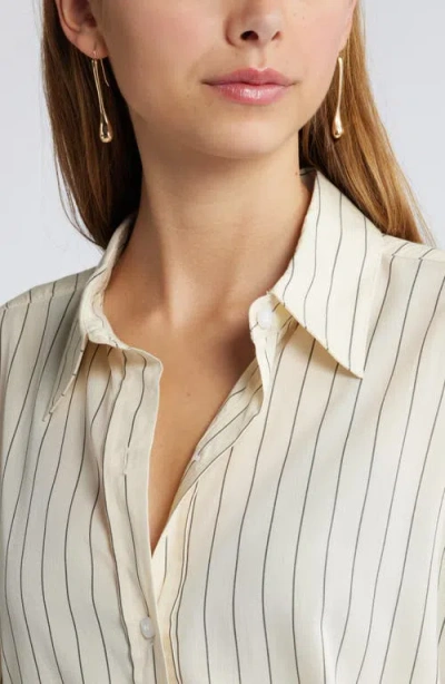 Open Edit Stripe Button-up Shirt