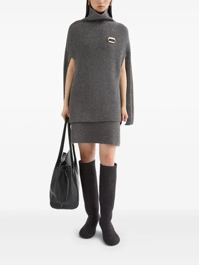 Jil Sander Wool Mini Skirt