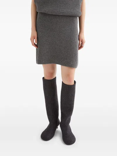 Jil Sander Wool Mini Skirt