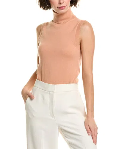 Michael Kors Collection Cashmere Turtleneck Tank In Pink