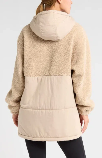 Zella Hybrid Faux Shearling Pocket Jacket