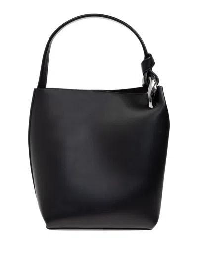 Jw Anderson Borsa A Secchiello In Pelle Nera  Donna In Black