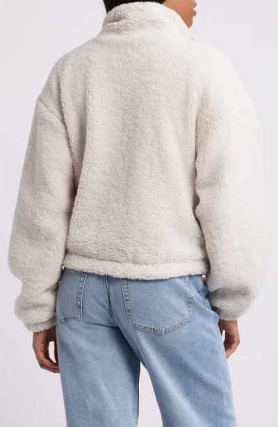 Thread & Supply Faux Shearling & Denim Crop Jacket