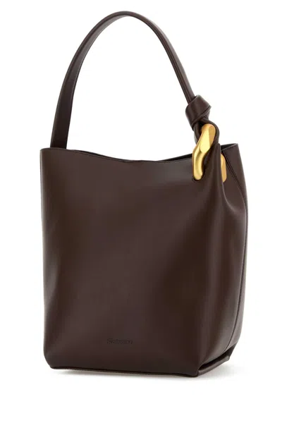 Jw Anderson Borsa A Secchiello In Pelle Cioccolato Donna In Brown