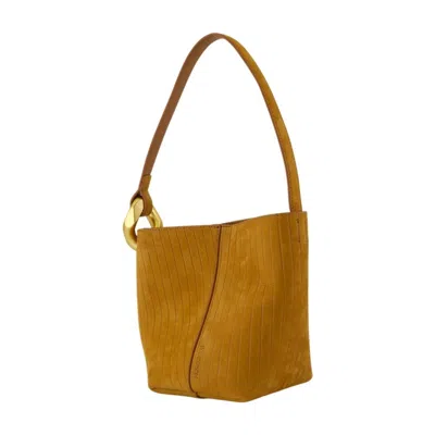 Jw Anderson Corner Suede Shoulder Bag In Orange