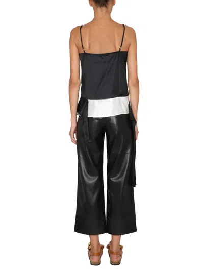 Jw Anderson Women Sweetheart Neckline Top In Black