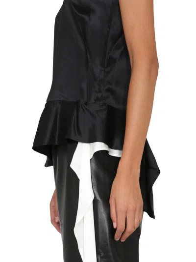 Jw Anderson Women Sweetheart Neckline Top In Black