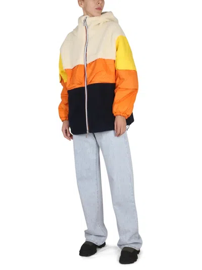 K-way Claumix Sherpa Nylon Blanket In Orange