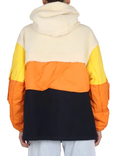 K-way Claumix Sherpa Nylon Blanket In Orange