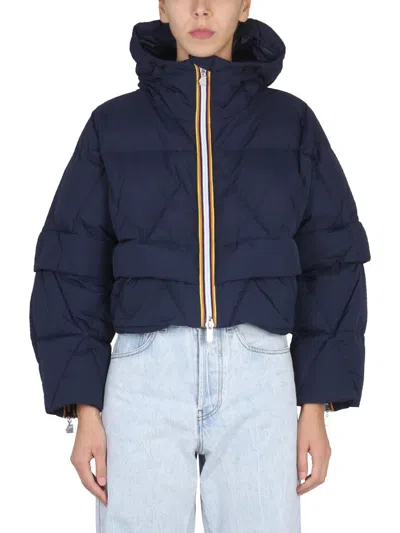 K-way Cropay Down Jacket 2.1 In Blue