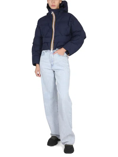 K-way Cropay Down Jacket 2.1 In Blue