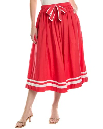 Meiven Midi Skirt In Red