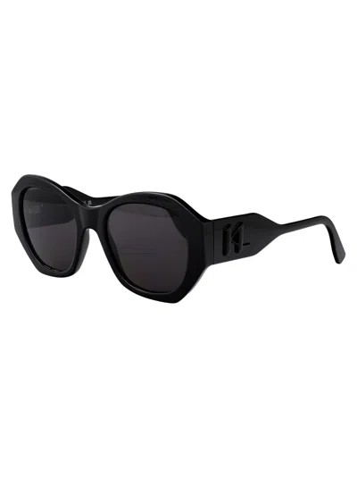 Karl Lagerfeld Rectangular Sunglasses Kl6146 S 1 In Black