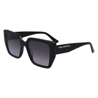 Karl Lagerfeld Black Acetate Sunglasses In Black