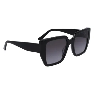 Karl Lagerfeld Black Acetate Sunglasses In Black