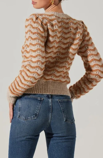 Astr The Label Jaylani Wavy Stitch Sweater